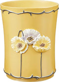 Zahari Home Decorative Trash Can for Bathroom, Office & Bedroom - 2.1 Gallons Stylish & Small Trash Can for Dorms, Desktop & Restroom - Chic Waste Basket for Compact Spaces, Poppy Fields