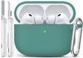 for AirPods Pro 3 Case 2025,Come with Cleaner Kit,Pine Green | Silicone Protective Cover for Airpod Pro 3rd Generation Case with Keychain,for Women Men,One-Piece Design,Shockproof