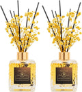 PEANÄK Set of 2 - Sandalwood Orange Fragrance Oil - Reed diffusers 6.7oz (200ml) 2 Pack of Long Lasting Scents for Home & Office,Living Room & Bathroom Shelf Decor and Gifts