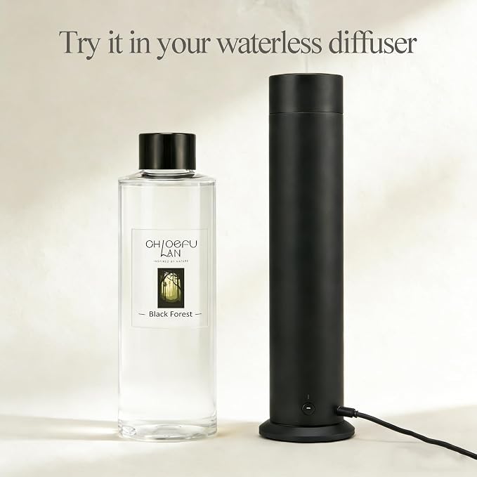 Chloefu LAN Black Forest Scented Oil Diffuser Refill 6.76 fl oz Natural Essential Oil, Aromatherapy, SPA and Home Decor for Men, 0% Alcohol, Unique Blend to Promote Sleep & Relieve Stress