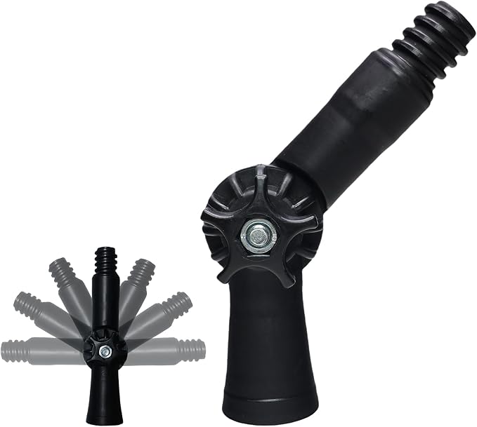 Rotatable Joint Angle Adaptor for Telescoping Extension Pole, Versatile for Window Cleaning, Gutter Cleaning, Light Bulb Changing, Painting Threaded Extension Pole -1 Pack