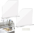 LILXIU 2 PCS Acrylic Sink Splash Guard 16.14 * 13.38 Inch Clear Freestanding Panel Barrier with Base Plate Countertop Partition for Kitchen Bathroom Home Hospitals Labs
