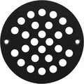 4-Inch Screw-in Shower Strainer Drain Cover Replacement Floor Strainer(Black)