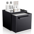 Acrylic Disposable Facial Towels Holder, Wall-Mounted, Glossy Black | Premium Thicken Acrylic | Compatible with Clean Skin Club Towel XL | Skin Care Organizer with Drawer | Bathroom Vanity