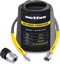 Active 100’ Pressure Washer Hose Compatible with gas and electric pressure washers (M22-14mm) Kink resistant, flexible steel braided power washer hose, max operating spec of 4000PSI & 12GPM and 212°F