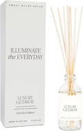 Sweet Water Decor Luxury Getaway Reed Diffuser Set - Room Diffuser with Leather, Amber & Musk Scent - Reed Diffuser for Bathroom Lasts for 4 Months - Home Diffuser with Premium Fragrance Oils