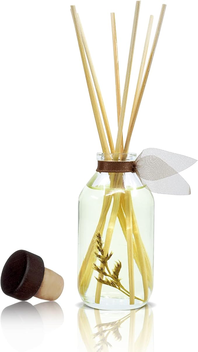 Reed Diffuser Set - Cashmere Woods Scented Diffuser with Sticks | Autumn Fall Home Fragrance Reed Diffuser for Bedroom, Bathroom Shelf Décor - Made in the USA
