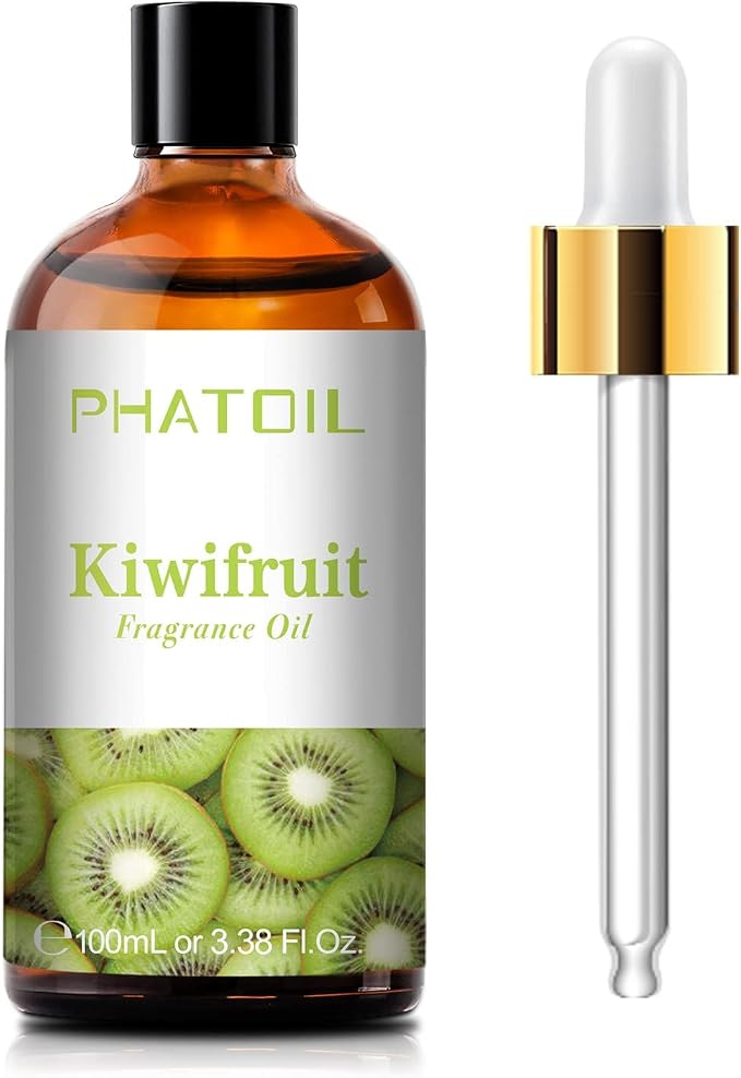 PHATOIL Kiwifruit Fragrance Oil for Diffuser Aromatherapy 3.38FL.OZ | Long Lasting Scented Oils For Humidifier, Air Freshener, DIY Soap Candle, Scent Project Making, Aroma Oil for Home Freshening