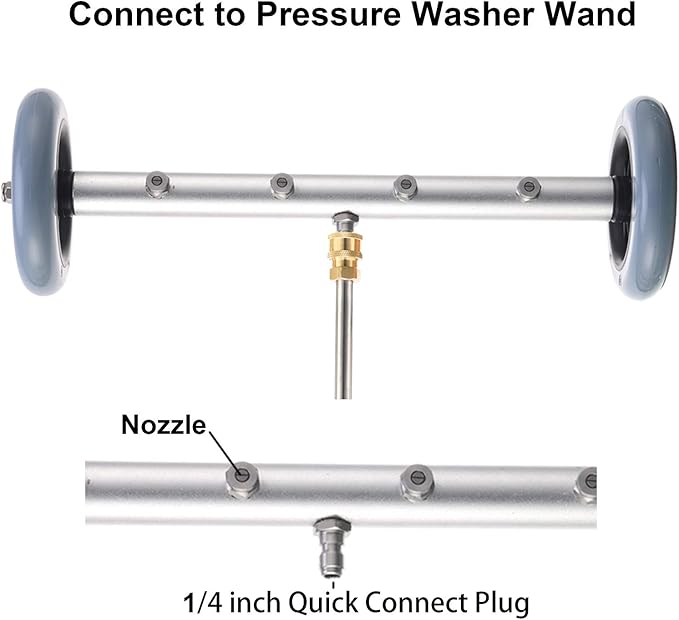 RIDGE WASHER Pressure Washer Undercarriage Cleaner, 16 Inch, 4000 PSI | Undercarriage Washer, Power Washer Under Car Cleaner with Straight Extension Wand