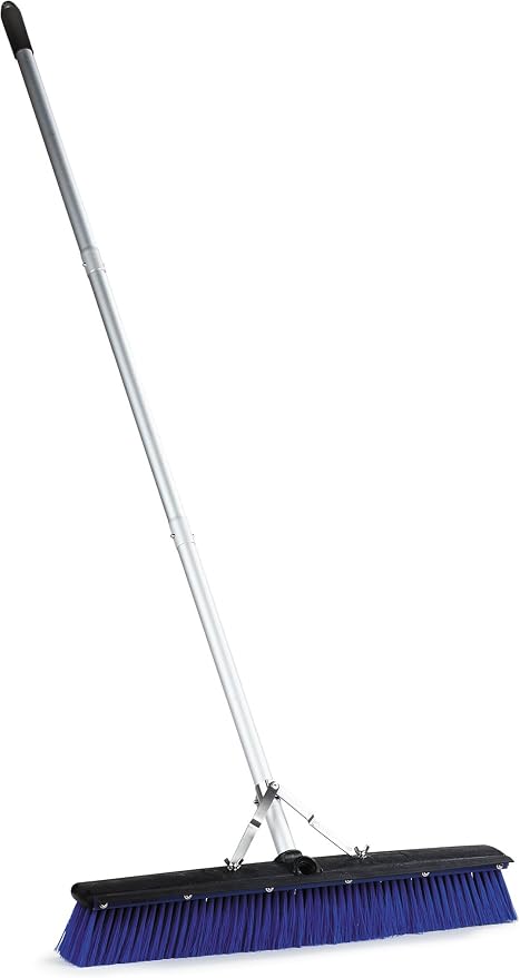 SPARTA Sweep Complete Floor Sweep with Squeegee for Catering, Buffets, Restaurants, Stainless Steel, 24 Inches, Blue - (Pack of 6)