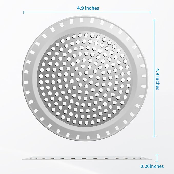 Shower Drain Hair Catcher,Aluvor Shower Drain Cover Bathtub Drain Strainer | Weighted Metal Hair Trap Stopper Sink Protector Filter Bathroom Flat Strainer Stopper