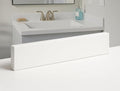 Bathroom Vanity Sink Backsplash/Sidesplash (Super White Engineered Marble, 4" x 36")