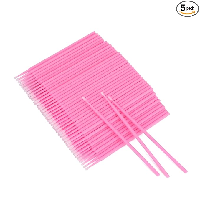 G2PLUS Micro Cotton Swabs 500PCS Disposable Eyelash Extension Applicators | Cotton Tips for Lash Extension Prep, Precise Detailing, Adhesive Cleanup, Professional Beauty Routines and Salon Work