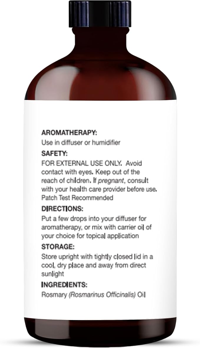 Majestic Pure Essential Oil with Glass Dropper - 100% Pure and Natural - Essential Oils for Diffuser, Aromatherapy, Soap and Candle Making, Rosemary Essential Oil, Rosemary Oil, 4 Fl Oz