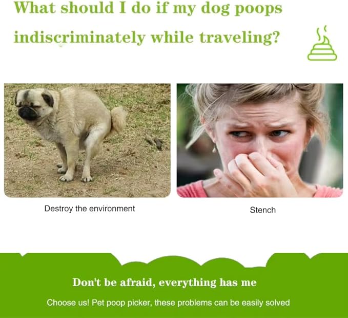 KIVIX 28" Pooper Scooper Foldable Blue Dog Pooper Scooper Poop Scooper with Unbreakable Material and Durable Spring Easy to Use for Grass, Dirt, Gravel