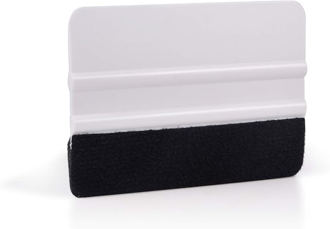 EHDIS 10pcs Vinyl Squeegee 4 Inch Car Vinyl Scraper Decal Applicator Window Tint Wallpaper Smoothing Tool with Black Fabric Felt Edge-White