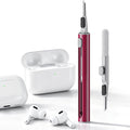 Hyashee Cleaner Kit for Airpods Pro 1 2 3 Multi-Function Cleaning Pen with Soft Brush Flocking Sponge for Bluetooth Earphones Case Cleaning Tools (Red)