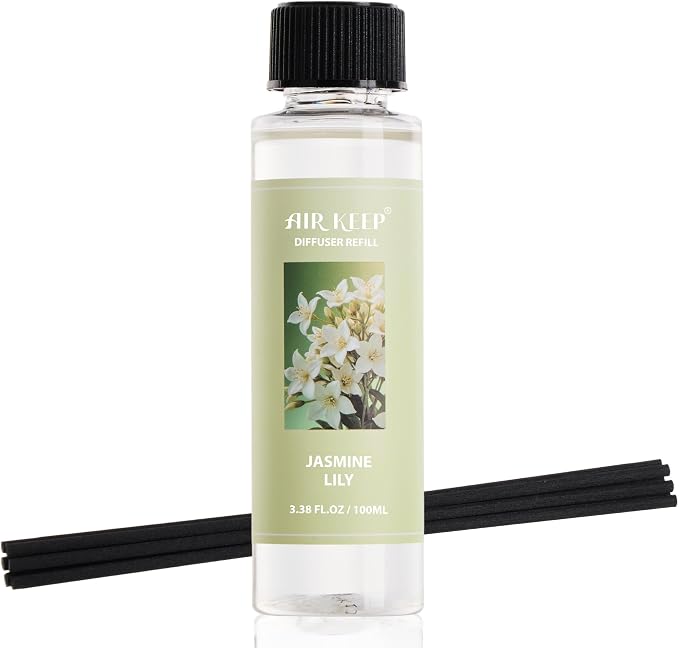 Reed Diffuser Oil Refill/Jasmine Lily/3.38 oz / 1 Pack/Air Freshener & Aromatherapy Essential Oil Blend for Home Fragrance – Scented Refill Oil for Bathroom, Bedroom & Home Decor