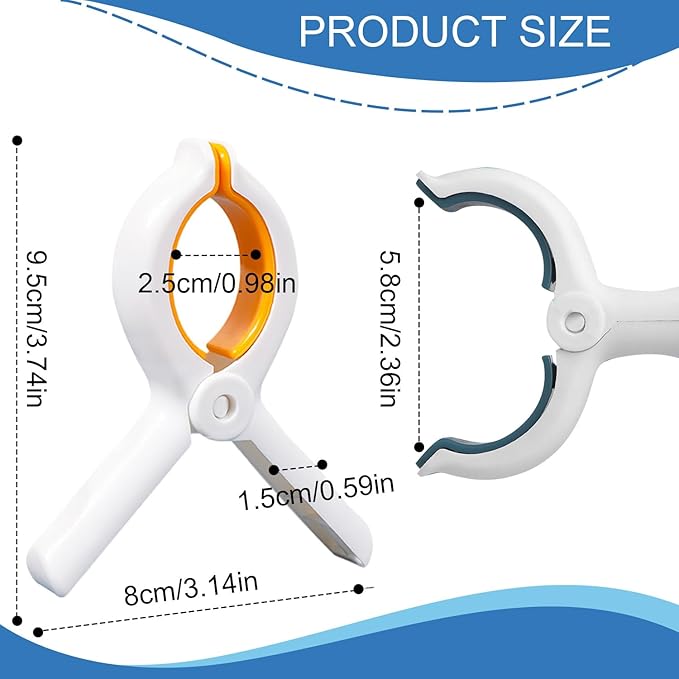 Extra LargeTowel Clips for Beach Chairs 3 Pack,3.7 Inch Beach Towel Clips,Towel Clips Strong gripping Power Suitable for Family Vacation and Poolside Leisure