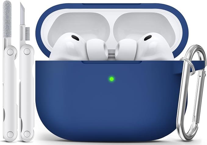for AirPods Pro 3 Case 2025,Come with Cleaner Kit,Midnight Blue | Silicone Protective Cover for Airpod Pro 3rd Generation Case with Keychain,for Women Men,One-Piece Design,Shockproof