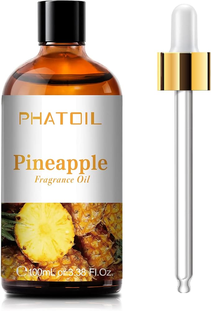 PHATOIL Pineapple Fragrance Oil for Diffuser Aromatherapy 3.38FL.OZ | Long Lasting Scented Oils For Humidifier, Air Freshener, DIY Soap Candle, Scent Project Making, Aroma Oil for Home Freshening