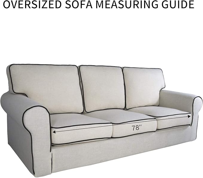 PureFit Reversible Quilted Sofa Cover, Water Resistant Slipcover Furniture Protector, Washable Couch Cover with Non Slip and Elastic Straps for Kids, Pets (Oversized Sofa, Gray/Gray)