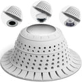 zaa Bathtub Drain Hair Catcher, Premium Silicone Shower Hair Catcher, 1Pack Hair Stopper for Pop Up & Regular Drains of Shower, Bathtub, Bathroom Sink, Bathroom Fixture Accessories, Light Gray