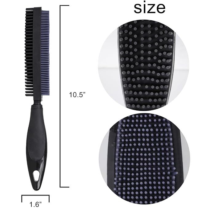 Premium Rubber Pet Hair Brush - Removes Hair from Couches & Pets' Coats B