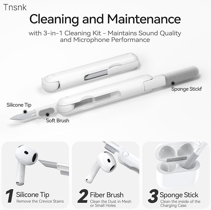 for AirPods 4 Case with Magnetic Cover, TNSNK Silicone AirPod 4 Case Cover Compatible with Apple Airpods 4th Gen 2024, Shockproof Protective Cases for Women Girly with Cleaner Kit and Keychain