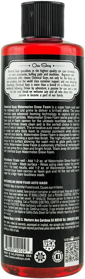 Chemical Guys, Watermelon Snow Foam Car Wash Soap for Foam Cannons, 16 oz