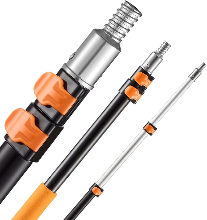 VEVOR Telescopic Extension Pole, 2-4 FT Multi-Purpose Extendable Pole, Sturdy Aluminum Alloy Paint Pole Extension with Flip-Lock Design, High Reach Roller Stick for Painting, Dusting and Cleaning