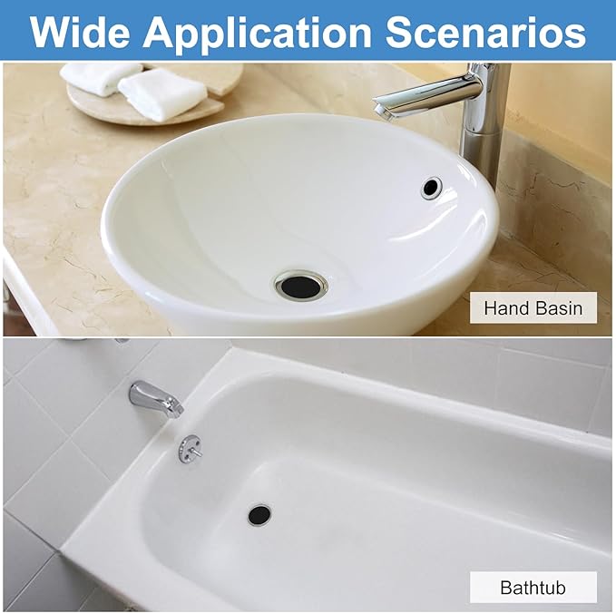 uxcell 2 Pack Shower Drain Strainer, 3.1" x 2.5" Stainless Steel Floor Drain Strainer Deep Sink Hair Catcher for Kitchen Bathroom Balcony Floor Drain, Fit Hole Size from 1.57" to 2.36"