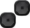2 Pieces Shower Drain Hair Catcher Bathtub Stopper Home Drain Protectors Drain Cover with Sucker Water Trap Sink Cover for Bathroom Bathtub and Kitchen (Black,Black)