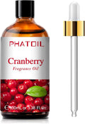 PHATOIL Cranberry Fragrance Oil for Diffuser Aromatherapy 3.38FL.OZ | Long Lasting Scented Oils For Humidifier, Air Freshener, DIY Soap Candle, Scent Project Making, Aroma Oil for Home Freshening