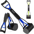 KIVIX 28" Pooper Scooper Foldable Blue Dog Pooper Scooper Poop Scooper with Unbreakable Material and Durable Spring Easy to Use for Grass, Dirt, Gravel