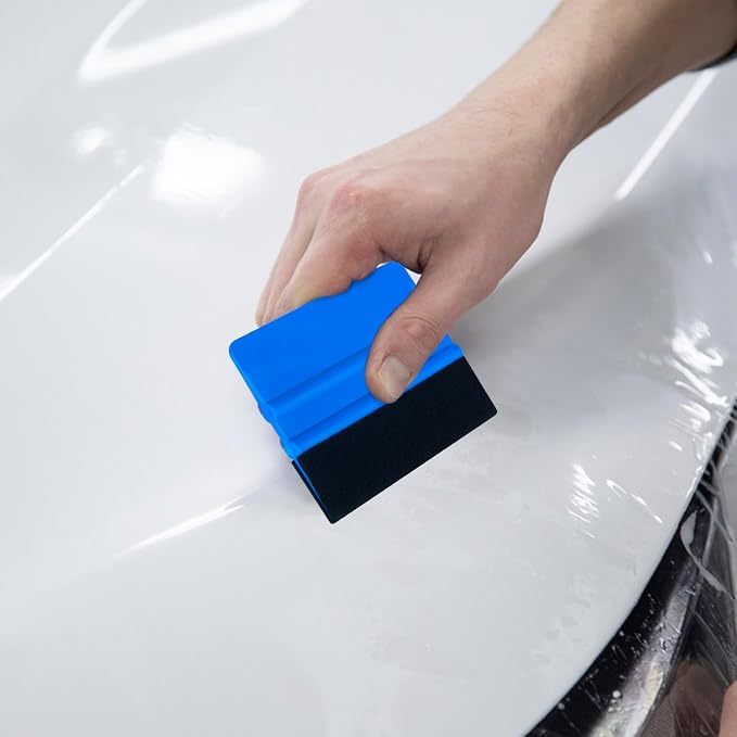 Arayker 20 Pack Vinyl Wrap Squeegee 4 Inch / 6 Inch Felt Edge Squeegee | Window Film Tint Tool Decal Applicator Scraper Tool Wallpaper Smoothing Tool with 20 PCS Black Fabric Felt