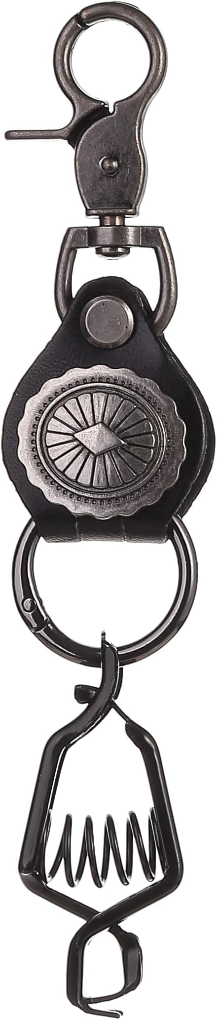 Heavy Duty Glove & Hat Clip with Carabiner, All-Metal Spring Clamp Work Glove Holder for Tool Belt, Harness, Backpack