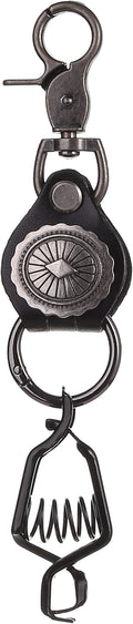 Heavy Duty Glove & Hat Clip with Carabiner, All-Metal Spring Clamp Work Glove Holder for Tool Belt, Harness, Backpack