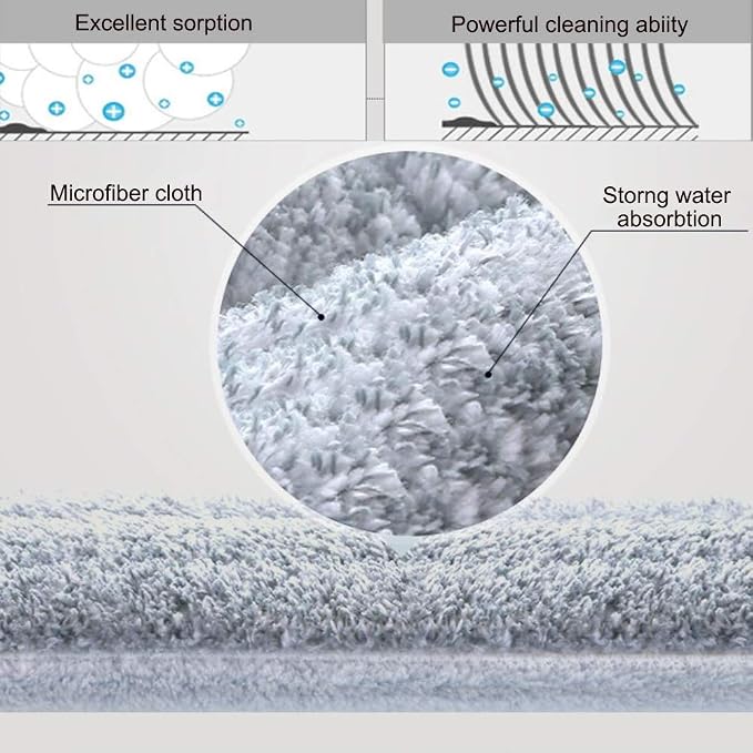 15-Inch Microfiber Mop with 4 Washable Pads for Floor Cleaning | 2-in-1 Microfiber Mop for Wet & Dry Use Adjustable Handle for Effortless Deep Cleaning and Floor Protection