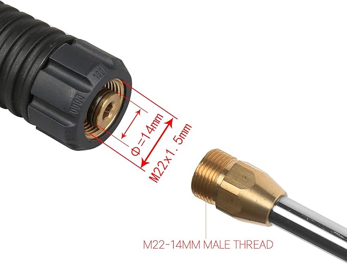 Pressure Washer Wand,Stainless Steel Quick Connect Lance,Replacement Spray Wand,16",5000PSI