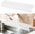 Sink Edge Protector with Suction Cup, 14" 20" 24" 30", Silicone Sink Splash Guard for Kitchen & Bathroom, Protect Countertop from Scratches, Stains, for Stainless Steel Granite Quartz