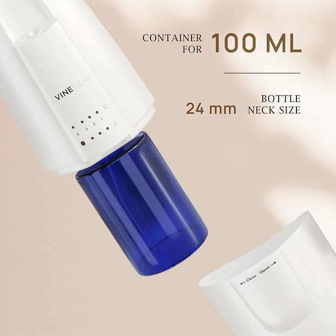 VINEVIDA Studio Waterless Diffuser and 3 Hotel Fragrance Oils - Essential Oil Diffuser for Home - Room Fragrance Air Diffuser [White Aroma Diffuser]
