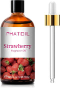 PHATOIL Strawberry Fragrance Oil for Diffuser Aromatherapy 3.38FL.OZ | Long Lasting Scented Oils For Humidifier, Air Freshener, DIY Soap Candle, Scent Project Making, Aroma Oil for Home Freshening