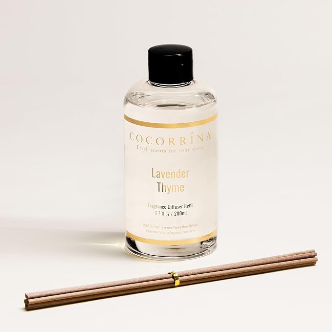 Refill- Lavender Thyme 6.7 Fl.oz Reed Diffuser Refill with 8 Sticks