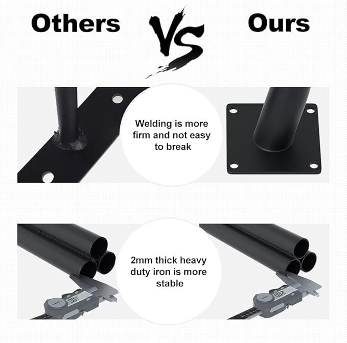 4PCS 12 Inch Matte Black Tapered Angled Legs for Furniture, Metal Mid Century Mordern Feet, Heavy Duty Slanted Stand Legs Kit for Couch, Coffee Table, Desk, Dresser, Sofa, Chair