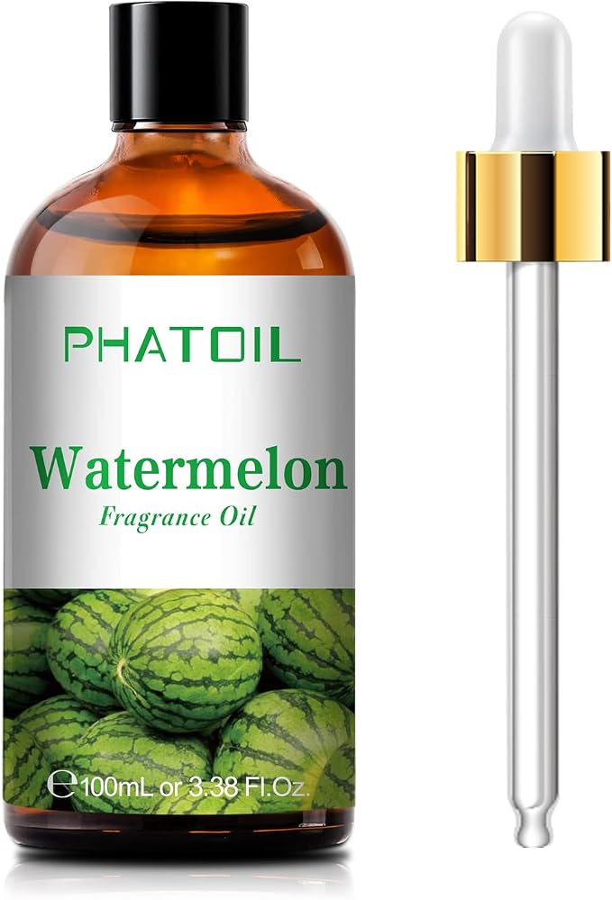 PHATOIL Watermelon Fragrance Oil for Diffuser Aromatherapy 3.38FL.OZ | Long Lasting Scented Oils For Humidifier, Air Freshener, DIY Soap Candle, Scent Project Making, Aroma Oil for Home Freshening