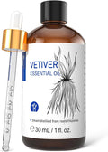 HIQILI Vetiver Essential Oil for Diffuser, Massage, Skin Care | Suitable for Aromatherapy, Candle & Soap Making Scent, SPA, Add to Shampoo, Lip Balm - 30 mL / 1 fl oz