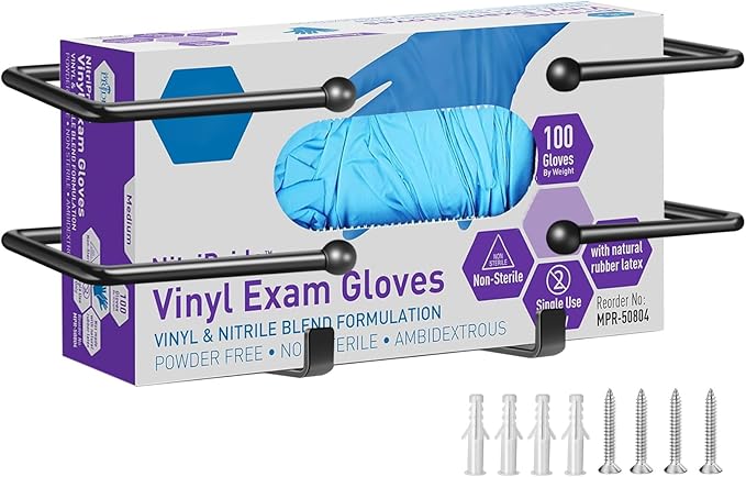 Kevenal Glove Dispenser, Lab Supply Dispensers Industrial Heavy-Duty 5mm Thick Wall-Mounted Box for Nitrile/Latex/Vinyl Gloves - Commercial Grade for Auto Shops, Food Service, Home Organizer