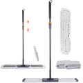 Large Dust Mop Wet Mop with 36 inch Mop Cloth for Commercial Industrial Use | Extra 3 Mop Refill Pads 61 Inch Long Handle for Cleaning Office Garage Hardwood Warehouse Factory Mall Deck