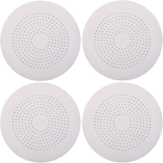 4-Pack Drain Hair Catcher Durable Silicone Hair Stopper Shower Drain Covers Easy to Install and Clean Suit for Bathroom Bathtub and Kitchen (New White 4Pack)